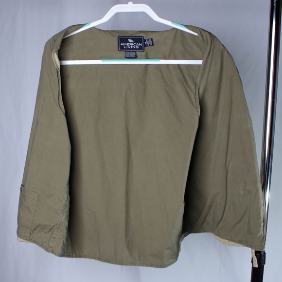 American Living Vintage 90's Vest M Zip Up Outdoor Utility Hunting Fishing Men's - Picture 3 of 5